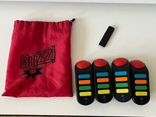 SONY Playstation 3 PS3 Buzz Quizz Buzzer sans fil + Housse pack 4  Très bon état