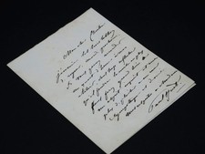 Paul HUET - lettre autographe