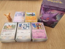 Lot 500 cartes Pokémon + boîte de stockage + figurine Evoli