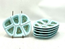 Marcel Guillot 6 assiette  à huîtres en céramique signées