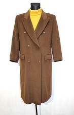 SALKO Women's Brown Loden Tirol Wool Cashmere Full Length Coat UK 10 EU 40 / 44