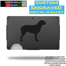 Dogue De Bordeaux Custom Laser Engraved Onto An Aluminum Wallet