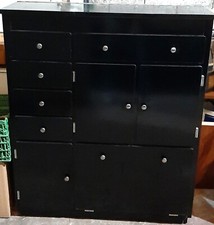 MEUBLE VINTAGE en FORMICA NOIR