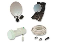Jeu de Camping Mobile Antenne Satellite ANKARO Camp 3, Inclus Cas + LNB Easyfind
