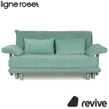Ligne Roset Multy Tissu Canapé Trois Places Turquoise Vert Avec Fonction Lit