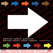 TWO (2)x Arrow Vinyl Die Cut Decal Sticker - Direction Point Sign Business FY28A