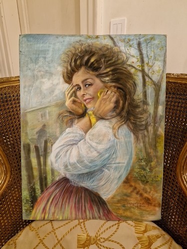 Ancien pastel représentant - ancien,