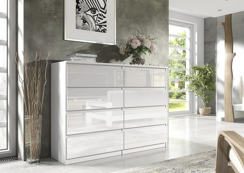 Commode blanche haute - commode,