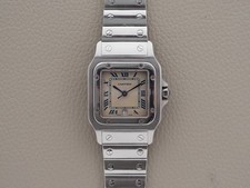 Cartier Santos Galbee 987901 Quartz Stainless Steel 29mm Blue Roman Numerals