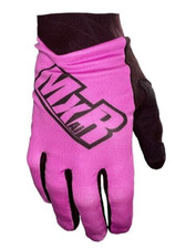 Gants de moto rose et noir