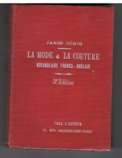 DÖRIG - LA MODE ET LA COUTURE VOCABULAIRE FRANCO-ANGLAIS LIVRE ANCIEN