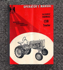 1963 Tractor Operators Maint Manual Fits McCormick Farmall Cub