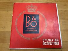 Bang & Olufsen Beocord 2000 Cassette Tape Deck Instruction Book Original