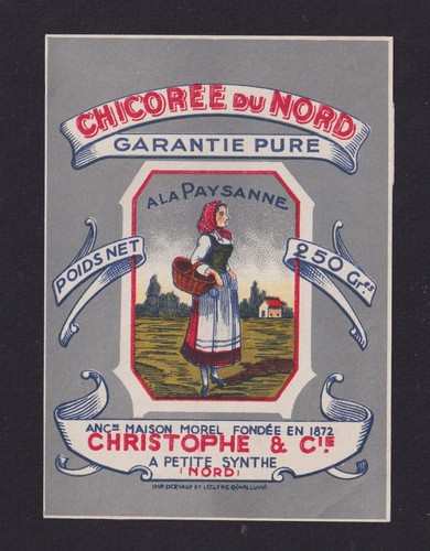 Ancienne étiquette chicorée - étiquette,