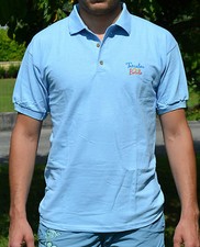 POLO BLEU CIEL UNISEXE Brodé TAMALOU NEUF CADEAU DÉPART RETRAITE Taille S