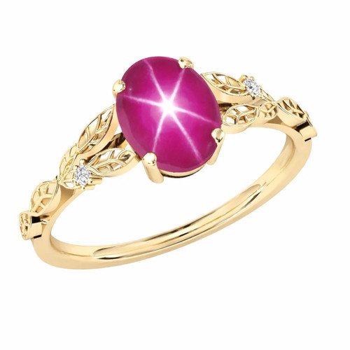 Bague ovale lindy star saphir - lindy,