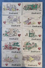 10 BUVARDS - LA VACHE QUI RIT . BEL - SERIE COMPLETE - LES MÉTIERS. 