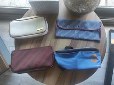 Lot of 3 Vintage Air France Toiletry Bags and 1 Banana Bag