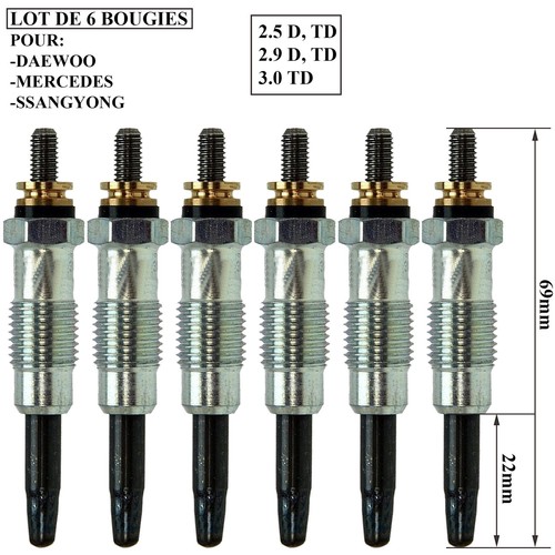 Bougie préchauffage pour - 6,