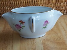 Saucière Porcelaine Limoges Blanche , Gras Maigre .CB & CIE France. TBE