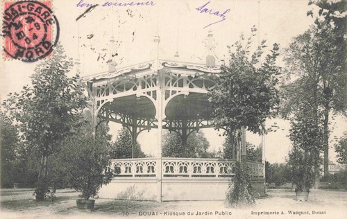 Cpa nord douai kiosque du - douai,