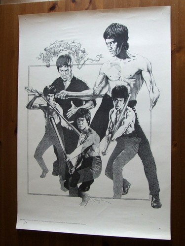 Bruce lee poster crayon - bruce, au