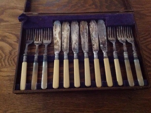 Fish cutlery set - e.p.n.s.,