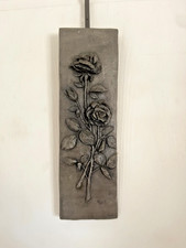 Ancien Bas Relief Mural Etain