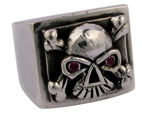 Femme metale bague carrée - metale,