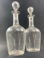 Pair of 19th Century Crystal Liquor Cellar Decanters