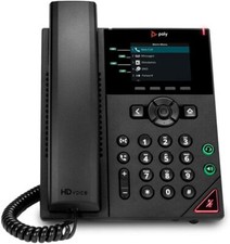 Polycom VVX 250 4-line desktop business IP phone with two 10/100/1000 Ethernet p