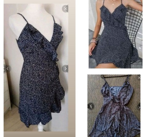 Robe portefeuille été bleue - robe,