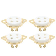 4pcs 4pin U4A Ceramic Tube Socket Base for 300B 811 5U4G AMP DIY Gold Plated