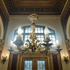 lustre en bronze avec