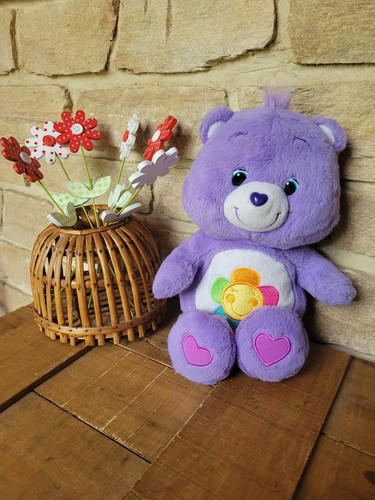Peluche bisounours mauve - peluche,