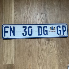 South Africa License Plate Gauteng province African 2006 Tag # FN 30 DG GP ??