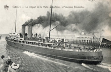 CPA OSTENDE LE DEPART DE LA