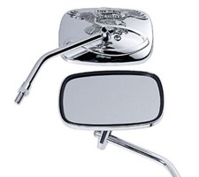 Chopper rétroviseur chrome - rétroviseur,