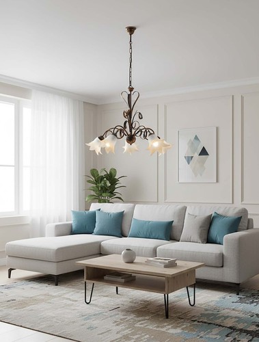 Lustre classique fer - lustre, 5