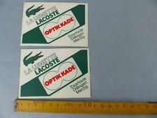 Lot of 2 stickers LA LUNETTE LACOSTE SAARLOUIS MERZIG sticker VINTAGE D2