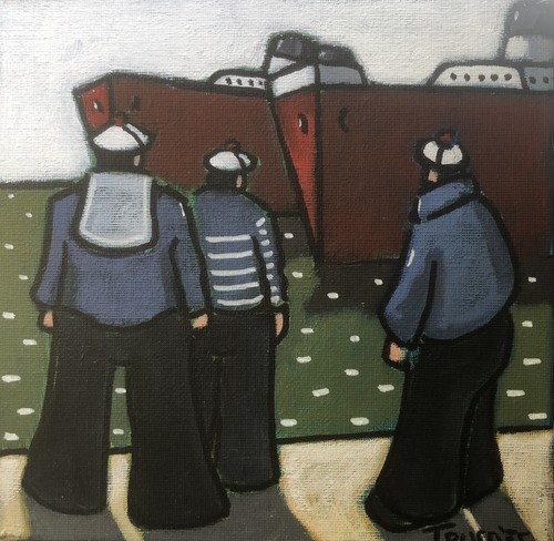Tableau marins quai - marins,