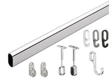 Tringle Vêtement Chromée Tringle Vêtement Ovale