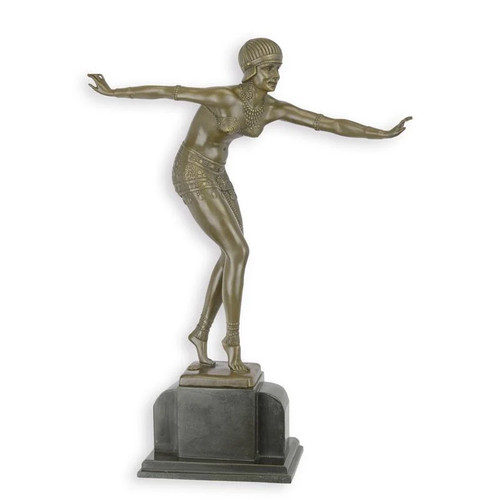 Sculpture bronze femme - en,