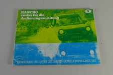 Additional Owners Manual/Manual Talbot Matra Rancho from Model Year 1981