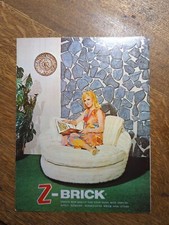 July 1969 Z-Brick Brochure Flyer Apply Genuine Vermiculite Brick and Stone