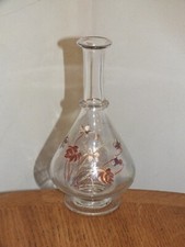 + antique enamelled carafe with floral decoration, circa 1900 +