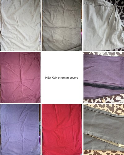 Ikea kvik ottoman - covers, x