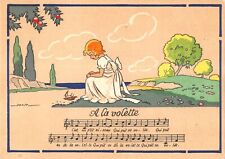 Old postcard illustrator / children's rounds / on hand