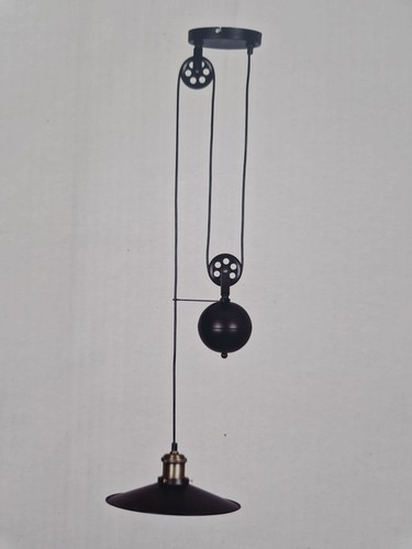 Suspension vintage avec poulie