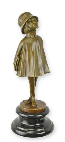 Sculpture bronze fille - en,